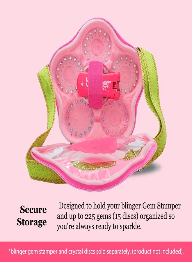 blinger® Flower Carry Case | Perfect Organizer for your Gem Stamper & your Discs (sold separately) | Holds up to 225 gems! | Gem Stamper & Discs Not Included - Image 2